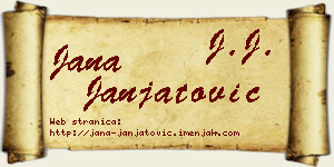 Jana Janjatović vizit kartica